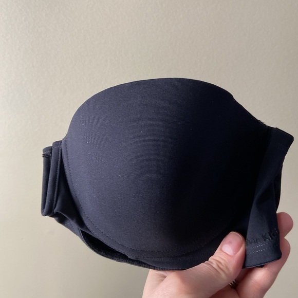 New Calvin Klein 34D 34 D Strapless Plunge Black Bra - Picture 10 of 12